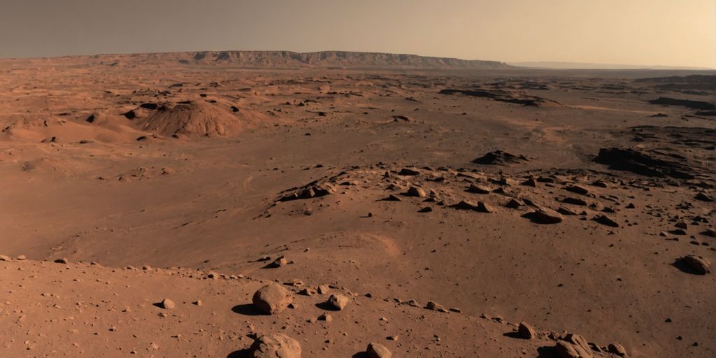 Planeta Mars s hvězdami